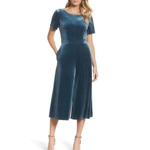 french connection velvet jumpsuit